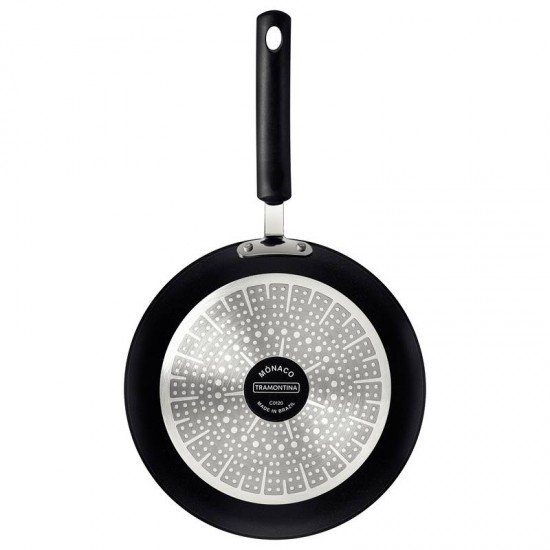 FRIGIDEIRA TRAMONTINA MÔNACO INDUCTION EM ALUMÍNIO COM REVESTIMENTO INTERNO E EXTERNO ANTIADERENTE STARFLON PREMIUM PRETO 28 CM 2,4 L