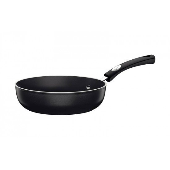FRIGIDEIRA FUNDA TRAMONTINA MÔNACO INDUCTION EM ALUMÍNIO COM REVESTIMENTO INTERNO E EXTERNO ANTIADERENTE STARFLON PREMIUM PRETO 24 CM 2,7 L