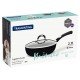 FRIGIDEIRA FUNDA TRAMONTINA MÔNACO INDUCTION EM ALUMÍNIO COM REVESTIMENTO INTERNO E EXTERNO ANTIADERENTE STARFLON PREMIUM PRETO COM TAMPA 24 CM 2,7 L