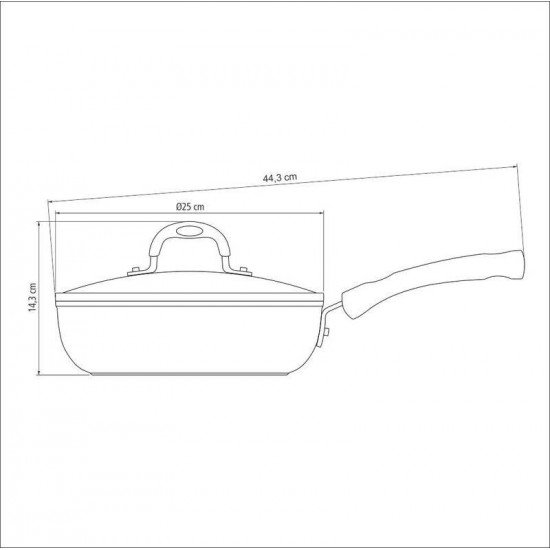 FRIGIDEIRA FUNDA TRAMONTINA MÔNACO INDUCTION EM ALUMÍNIO COM REVESTIMENTO INTERNO ANTIADERENTE STARFLON PREMIUM VERMELHO COM TAMPA 24 CM 2,7 L