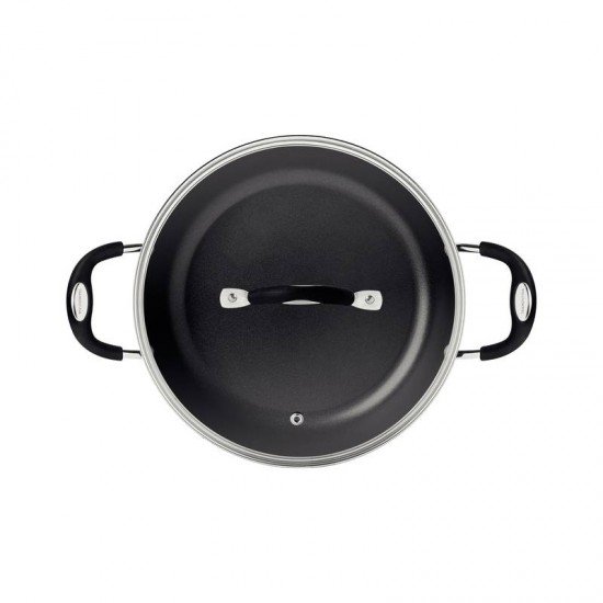 ARROZEIRA TRAMONTINA MÔNACO INDUCTION EM ALUMÍNIO COM REVESTIMENTO INTERNO ANTIADERENTE STARFLON PREMIUM E EXTERNO SILICONADO VERMELHO 28 CM 4,2 L