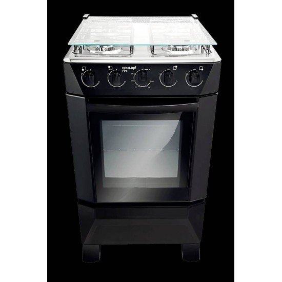FOGAO 4 BOCAS NEW UP FIRE PRETO BIVOLT