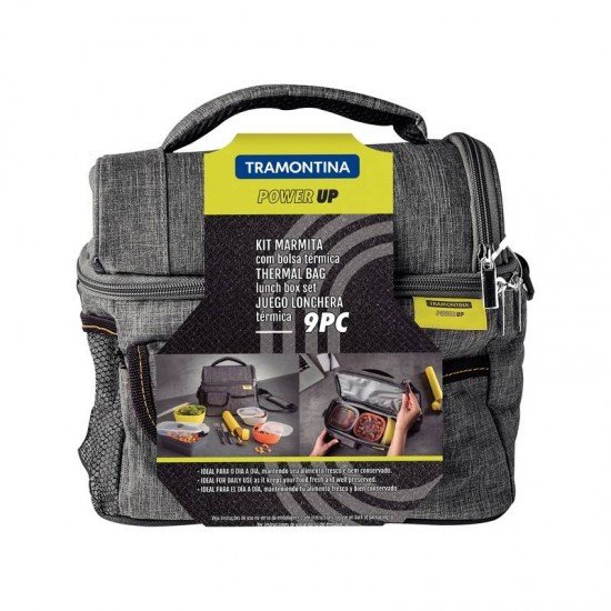 KIT MARMITA COM BOLSA TÉRMICA TRAMONTINA POWER UP 09 PEÇAS