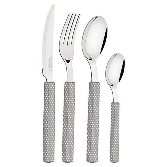 TALHER TRAMONTINA BLISS COM LÂMINA EM AÇO INOX E CABO DE POLIPRILENO CINZA