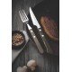 JOGO DE TALHERES CHURRASCO AÇO INOX COM CABO CASTANHO POLYWOOD ESTOJO DE MADEIRA 8 PEÇAS TRAMONTINA