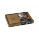 CONJUNTO DE FACAS PARA PIZZA EM ACO INOX CABO CASTANHO POLYWOOD ESTOJO DE MADEIRA 4 PECAS TRAMONTINA