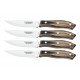 CONJUNTO DE FACAS CHURRASCO RIO GRANDE AÇO INOX CABO CASTANHO POLYWOOD  ESTOJO DE MADEIRA TRAMONTINA