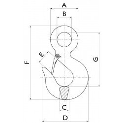 GANCHO OLHAL COM TRAVA 10,0 TON TRAMONTINA