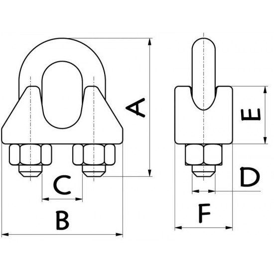 GRAMPO PARA CABO DE ACO - LEVE 3 4 TRAMONTINA