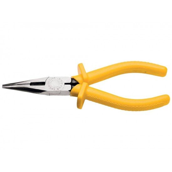 ALICATE BICO MEIA CANA 6 FORJADO EM ACO ESPECIAL EMPUNHADURA ISOLADA PVC AMARELO TRAMONTINA