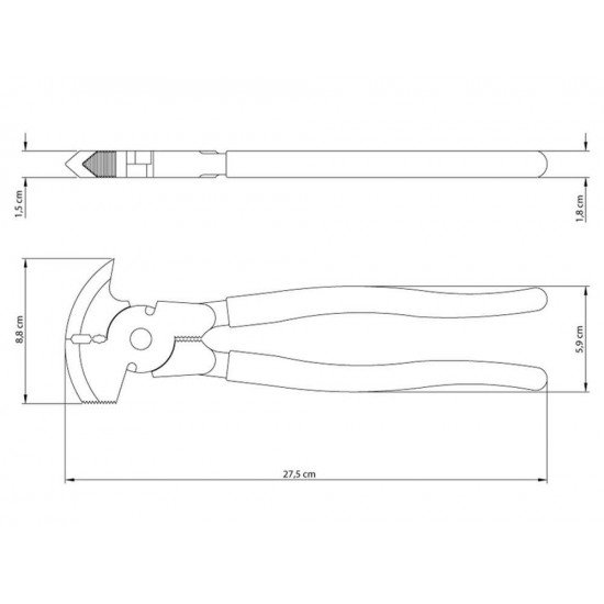ALICATE FAZENDEIRO 10 FORJADO EM ACO ESPECIAL EMPUNHADURA EM PVC AMARELO TRAMONTINA