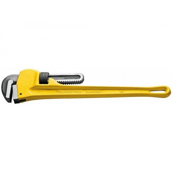 CHAVE PARA TUBOS 12 MODELO AMERICANO CORPO FERRO FUNDIDO MANDIBULAS ACO ALTO CARBONO TRAMONTINA
