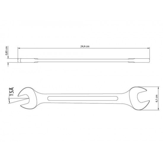 CHAVE FIXA 25X28 MM CORPO FORJADO EM ACO ESPECIAL ACABAMENTO CROMADO BOCAS CALIBRADAS TRAMONTINA