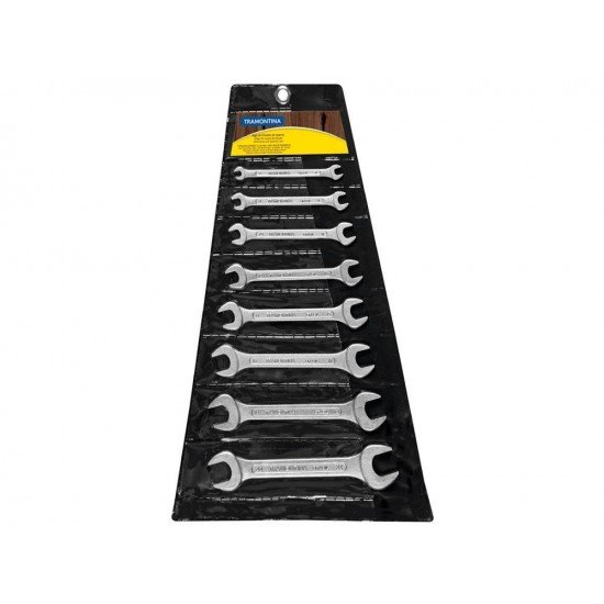 JOGO DE CHAVES FIXAS 8 PCS CORPO EM ACO ESPECIAL ACABAMENTO CROMADO BOCAS CALIBRADAS TRAMONTINA