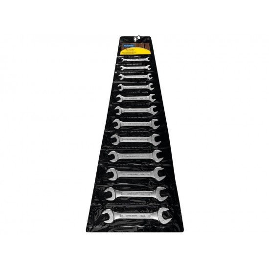 JOGO DE CHAVES FIXAS 12 PCS CORPO EM ACO ESPECIAL ACABAMENTO CROMADO BOCAS CALIBRADAS TRAMONTINA
