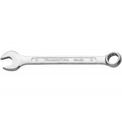 CHAVE COMBINADA 14 MM CORPO EM ACO ESPECIAL CROMADO BOCAS CALIBRADS PESCOCO CURTO TRAMONTINA