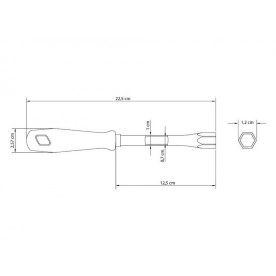 CHAVE CANHAO 8MM HASTE TUBULAR EM ACO ESPECIAL CROMADA EMPUNHADURA EM PP INJETADA TRAMONTINA
