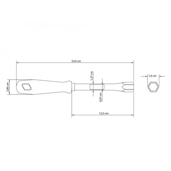 CHAVE CANHAO 11 MM HASTE TUBULAR EM ACO ESPECIAL CROMADA EMPUNHADURA EM PP INJETADA TRAMONTINA