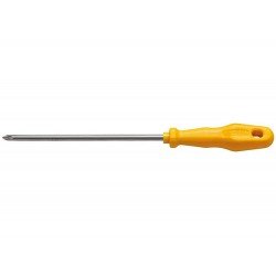 CHAVE DE FENDA PONTA CRUZADA 1 8X4 HASTE EM ACO ESPECIAL CABO INJETADO EM PP AMARELO TRAMONTINA