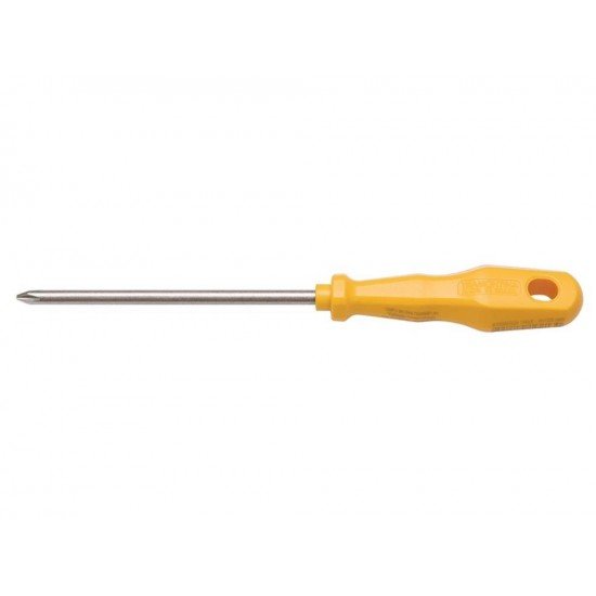 CHAVE DE FENDA PONTA CRUZADA 1 4X5 HASTE EM ACO ESPECIAL CABO INJETADO EM PP AMARELO TRAMONTINA
