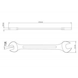 CHAVE FIXA 25X28MM CORPO FORJADO EM ACO ESPECIAL ACABAMENTO CROMADO BOCAS USINADAS TRAMONTINA