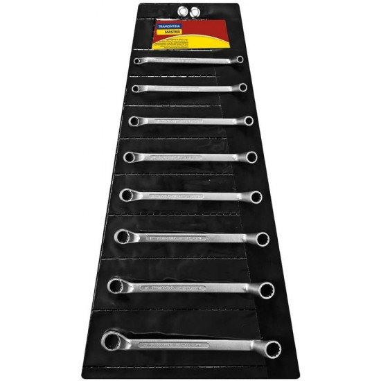 CONJUNTO DE CHAVES ESTRELA COM CORPO EM ACO ESPECIAL CROMADO 8 PECAS EM MILIMETROS TRAMONTINA