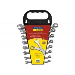 JOGO DE CHAVES COMBINADAS COM PESCOCO 8 PECAS FORJADAS EM ACO ESPECIAL MILIMETRICOS TRAMONTINA