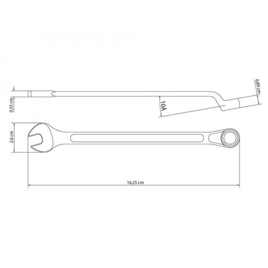 CHAVE COMBINADA COM PESCOCO 7 16 FORJADA EM ACO ESPECIAL CROMADA BOCAS USINADAS TRAMONTINA