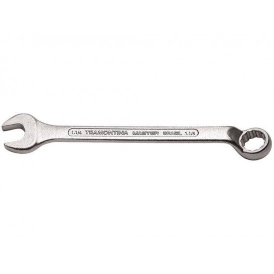 CHAVE COMBINADA COM PESCOCO 1.1 4 FORJADA EM ACO ESPECIAL CROMADA BOCAS USINADAS TRAMONTINA