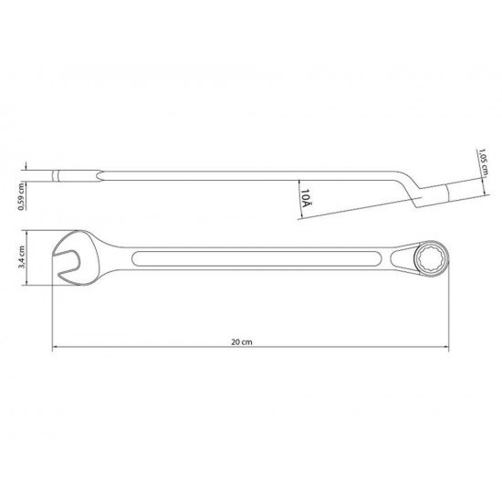 CHAVE COMBINADA COM PESCOCO 15MM FORJADA EM ACO ESPECIAL CROMADA BOCAS USINADAS TRAMONTINA