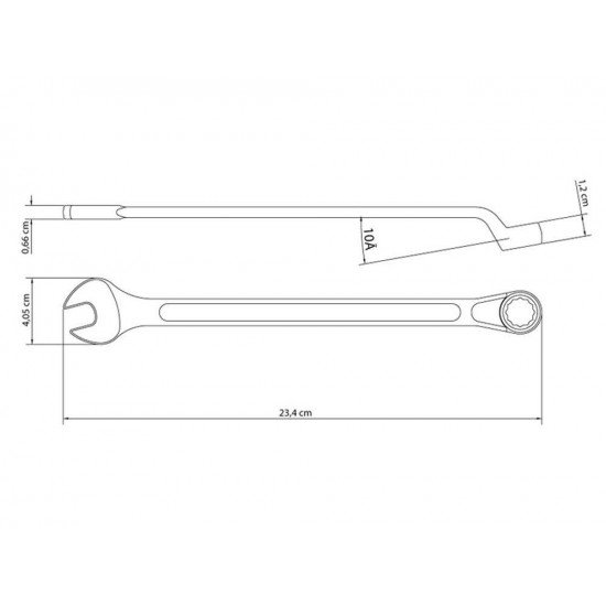 CHAVE COMBINADA COM PESCOCO 18MM FORJADA EM ACO ESPECIAL CROMADA BOCAS USINADAS TRAMONTINA