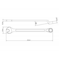 CHAVE COMBINADA COM PESCOCO 19MM FORJADA EM ACO ESPECIAL CROMADA BOCAS USINADAS TRAMONTINA