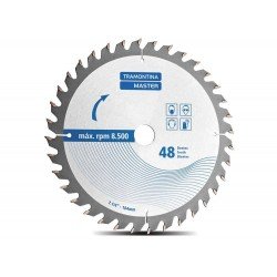 DISCO CORTE SERRA CIRCULAR 7.1 4 COM 48 DENTES EM METAL DURO ROTACAO MAXIMA 8500 RPM TRAMONTINA