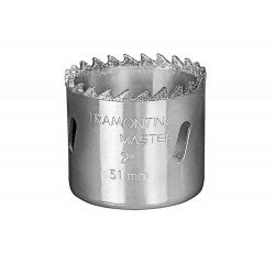 SERRA COPO DIAMANTADA 32MM-1.1 4,CORPO ACO ESPECIAL DENTES METAL DURO,CROMADO ROSCA 1 2 TRAMONTINA