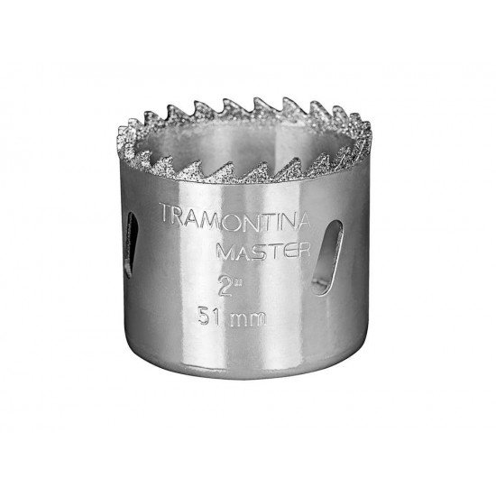 SERRA COPO DIAMANTADA 30MM-1.3 16,CORPO ACO ESPECIAL DENTES METAL DURO,CROMADO,ROSCA 1 2 TRAMONTINA
