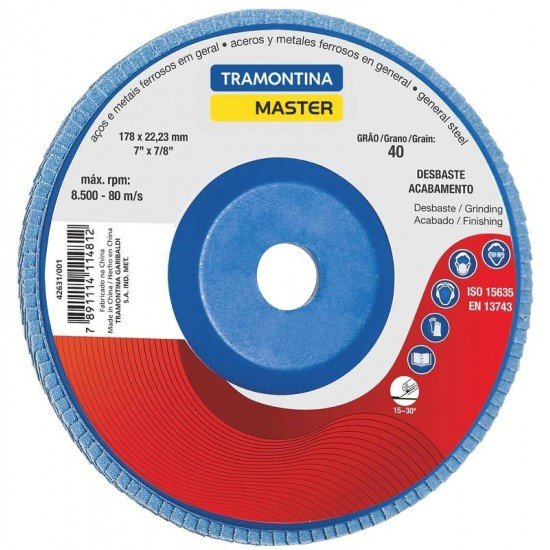 DISCO FLAP CONICO 7 GRAO 60 TRAMONTINA