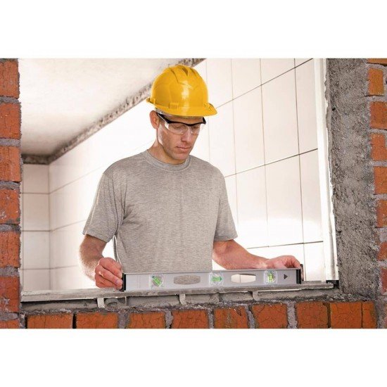 NIVEL DE ALUMINIO 300MM CORPO PERFIL EM I COM PROTECAO NAS EXTREMIDADES 2 BOLHAS TRAMONTINA