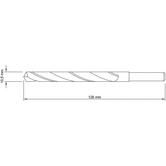 BROCA PARA ACO 10,5MM TRAMONTINA
