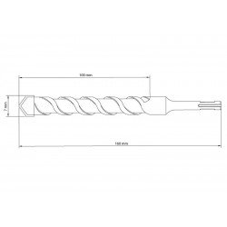 BROCA SDS PLUS 7X100X160MM TRAMONTINA