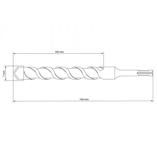 BROCA SDS PLUS 7X100X160MM TRAMONTINA