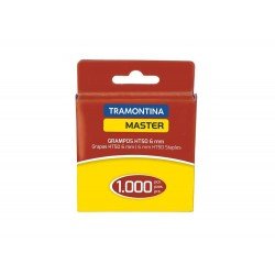 CONJUNTO DE GRAMPOS T 50 ALTURA 8 MM MODELO HT50 CAIXA COM 1000 UNIDADES TRAMONTINA