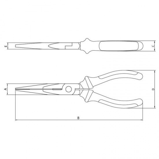 ALICATE BICO MEIA CANA LONGO ISOLADO 8 TRAMONTINA