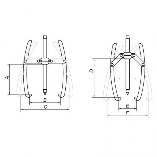 SACADOR DE POLIAS 2 GARRAS ARTICULADAS 10 TRAMONTINA