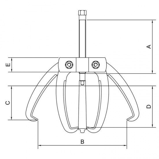 SACADOR POLIAS 3 GARRAS 8 TRAMONTINA