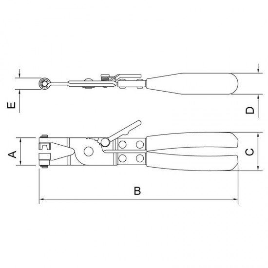 ALICATE PARA ABRACADEIRAS ELASTICAS 9 TRAMONTINA