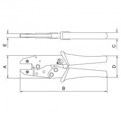 ALICATE CRIMPADOR SEM MANDIBULAS 9 TRAMONTINA