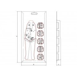 JOGO ALICATE CRIMPADOR E MANDIBULAS - 6 PECAS TRAMONTINA