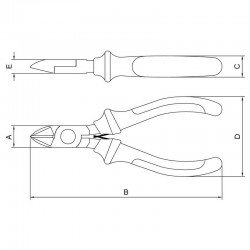 ALICATE PARA ELETRONICA CORTE DIAGONAL 4 TRAMONTINA
