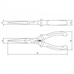 ALICATE PARA ELETRONICA BICO LONGO 6 TRAMONTINA