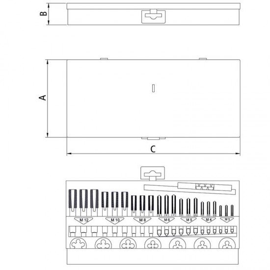JOGO DE MACHOS E COSSINETES 32 PECAS TRAMONTINA